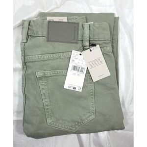 Mango MNG Men's Ben Tapered Slim Leg Cropped Jeans - Sage Green - US 30